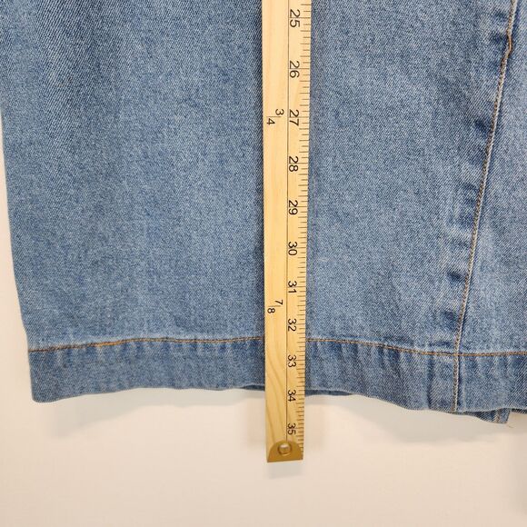 Vintage Tower Hill Sport Denim Cargo Midi Skirt Size 18 34" Light Wash Back Slit - Picture 11 of 14